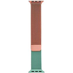 Металлический ремешок MUTURAL для Apple Watch Series 42/44/45/49mm двухсторонний, мятный/оранжевый