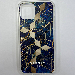 Задняя накладка GRESSO для iPhone 12 Pro. Коллекция "Casino Royale". Модель "Ultramarine"