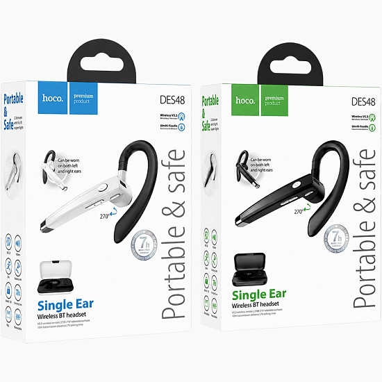 Гарнитура-Bluetooth HOCO DES48, silver