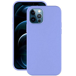 Силиконовый чехол DEPPA для iPhone 12 Pro/12, лавандовый, PET синий (Soft Silicone)