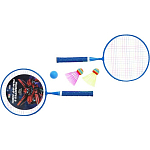 Набор для бадминтона «Робот»: 2 ракетки 44 см + 2 волан + мяч, в чехле, цвет синий