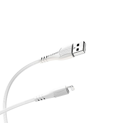Кабель USB <--> Lightning  1.0м BOROFONE BX37, Wieldy белый