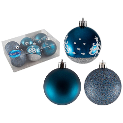 Набор шаров "Праздничный вечер" (6шт) размер: 6 см арт.007668