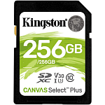 SD 256Gb Kingston Class 10 UHS-I U1 V10 Canvas Select Plus (150 Mb/s)