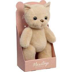 Мягкая игрушка MaxiToys «Котик», бежевый, 20 см 10941692