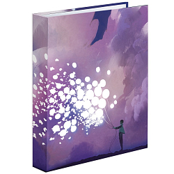 Тетрадь на кольцах А5 175х215мм, 160л, твердый картон, клетка, BRAUBERG, Аnime Dreams, 404092