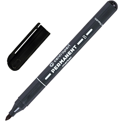 Маркер перманентный CENTROPEN 2836, ЧЕРНЫЙ, круглый наконечник, 2 мм, 6 2836 0012