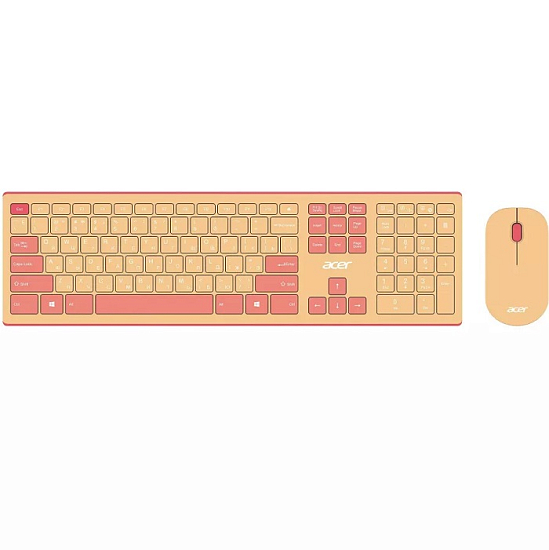 Клавиатура+мышь БП ACER розовый/бежевый