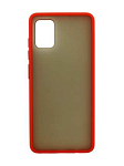 Задняя накладка ZIBELINO Plastic Matte для Samsung Galaxy A51 красная окантовка