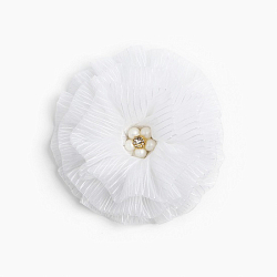 Бант для волос на резинке школьный, белый, 11 см, Минни Маус