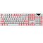 Клавиатура VOROTEX K104S Blue Switch, Белый,розовый