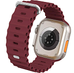 Силиконовый ремешок BUCKLE HIGH OCEAN 42/44/45/49мм, застёжка G- крючок (силикон) фуксия