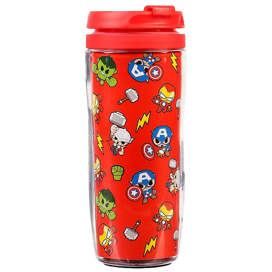 Термостакан, красный, 350 мл "Супер-герои", Мстители