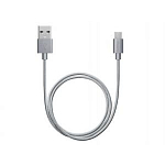 Кабель USB <--> microUSB  1.2м DEPPA алюминий/нейлон, серый