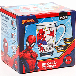 Роспись стеклянной кружки "Spider-Man" Человек-Паук, 300 мл 7728503