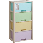 Комод 4-х секционный «Колорит», пластик, 47.5×30×94 см, МИКС 4967762