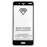 Противоударное стекло 5D NONAME для SAMSUNG Galaxy J2 Core, 1 класс, полный клей, чёрный, в техпаке