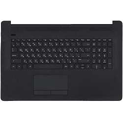 Клавиатура (топ-панель) для ноутбука HP 17-BY 17-CA черная с черным топкейсом