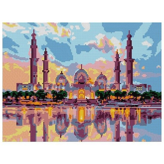 Алмазная мозаика «Мечеть Зайда» 30 × 40 см, полное заполнение 