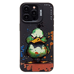 Задняя накладка SC335 для iPhone 15 Pro Max (утка) (black)