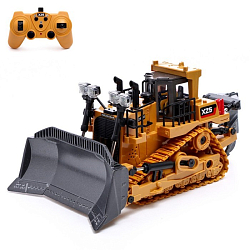 Бульдозер радиоуправляемый XZS, 1:24, с элементами из металла, работает от акк-ра 7603266