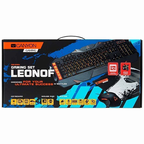 Набор Canyon Leonof клавиатура + мышь + коврик (CND-SGS01-RU)
