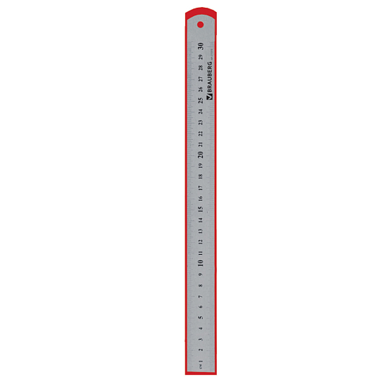 Линейка 30см металлическая BRAUBERG арт.210381