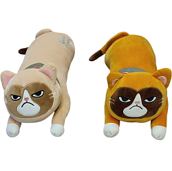 Мягкая игрушка Кошка подушка мягконабивная вл-8188-80см ФА1000