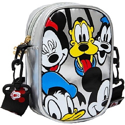 Сумка детская Дисней L-б/н, 10*4*15, отд на молнии, регул ремень, серебро 7105687