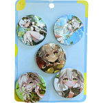 Набор значков 5шт. 45мм "Боги импакта" №9