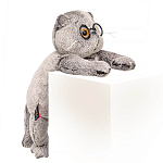 Мягкая игрушка Басик Кот Басик в очках, 27 см