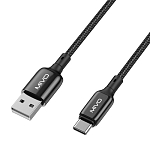 Кабель USB <--> Type-C  1.0м MIVO MX-72T черный