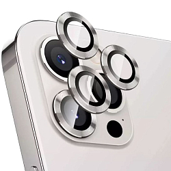 Противоударное стекло для камеры REMAX SUPGLASS для iPhone 12 PRO (серебро без страз)