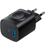 Сетевое ЗУ 1USB/1Type-C HAVIT UC132 EU Black, 20W