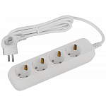 Сетевой удлинитель  1.5м ЭРА Greenline UDL-16-415-E, белый, 4 розетки, с/з ПВС 3x1мм2