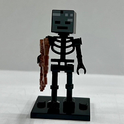 Фигурка Minecraft Скелет черный 5см