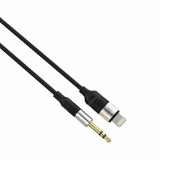 Кабель Jack 3.5 >--> Lightning  1.0м EARLDOM AUX54 чёрный