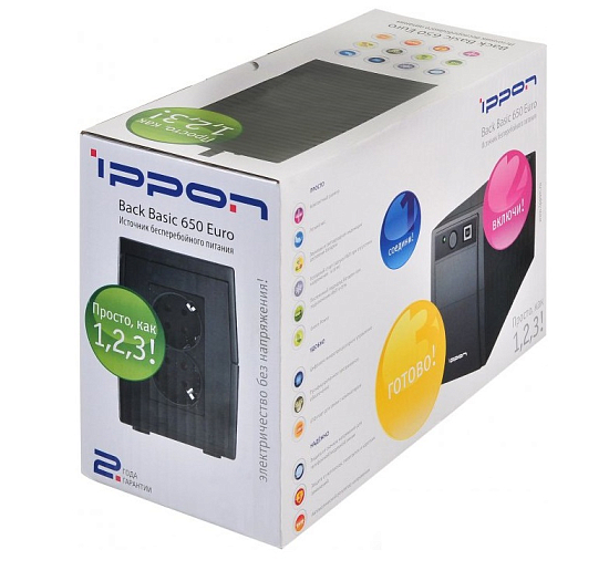 Источник бесперебойного питания IPPON Back Basic 650 Euro {383323}