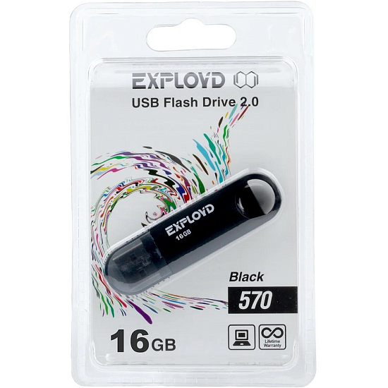 USB 16Gb Exployd 570 чёрный