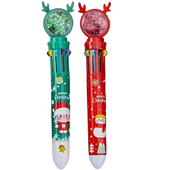 Ручка-прикол Олень с блестками