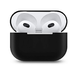 Силиконовый чехол ISA для AirPods 3 Silicone black PL