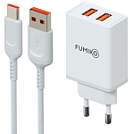 Сетевое ЗУ 2USB 2.4A FUMIKO CH13 белое, Type-C