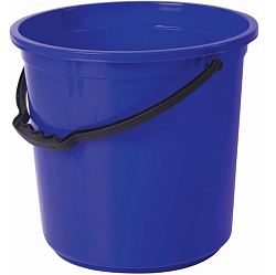 Ведро 12л LAIMA 603894, без крышки, пластиковое, пищевое, с узором, цвет синий, мерная шкала
