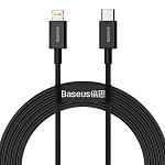 Кабель Lightning <--> Type-C  1.0м BASEUS черный, 20W (CATLYS-A01)
