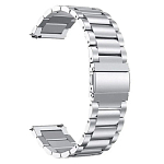 Металлический ремешок WB40 блочный на застежке Универсальный 22мм (silver)