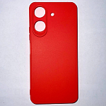 Задняя накладка Мобилис для Xiaomi Redmi 13C (4G)/Poco C65 (5G), красный , матовая с защитой камеры