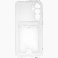 Задняя накладка ZIBELINO Silicone Card Holder для Samsung Galaxy A25 5G (A256) (прозрачный) защита камеры