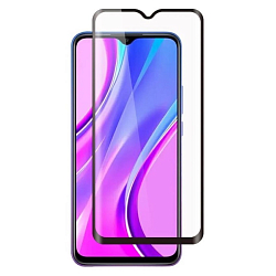Противоударное стекло NONAME для XIAOMI Redmi 9, OG, Anti-Shock, черное, полный клей