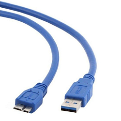 Кабель USB <--> microUSB  0.3м GEMBIRD CCP-mUSB3-AMBM-1 синий, пакет