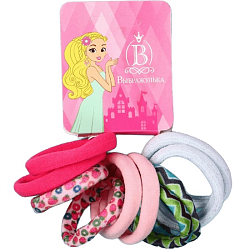 Резинка для волос "Синди" (набор 10 шт) зигзаг, 4 см, микс   9887946